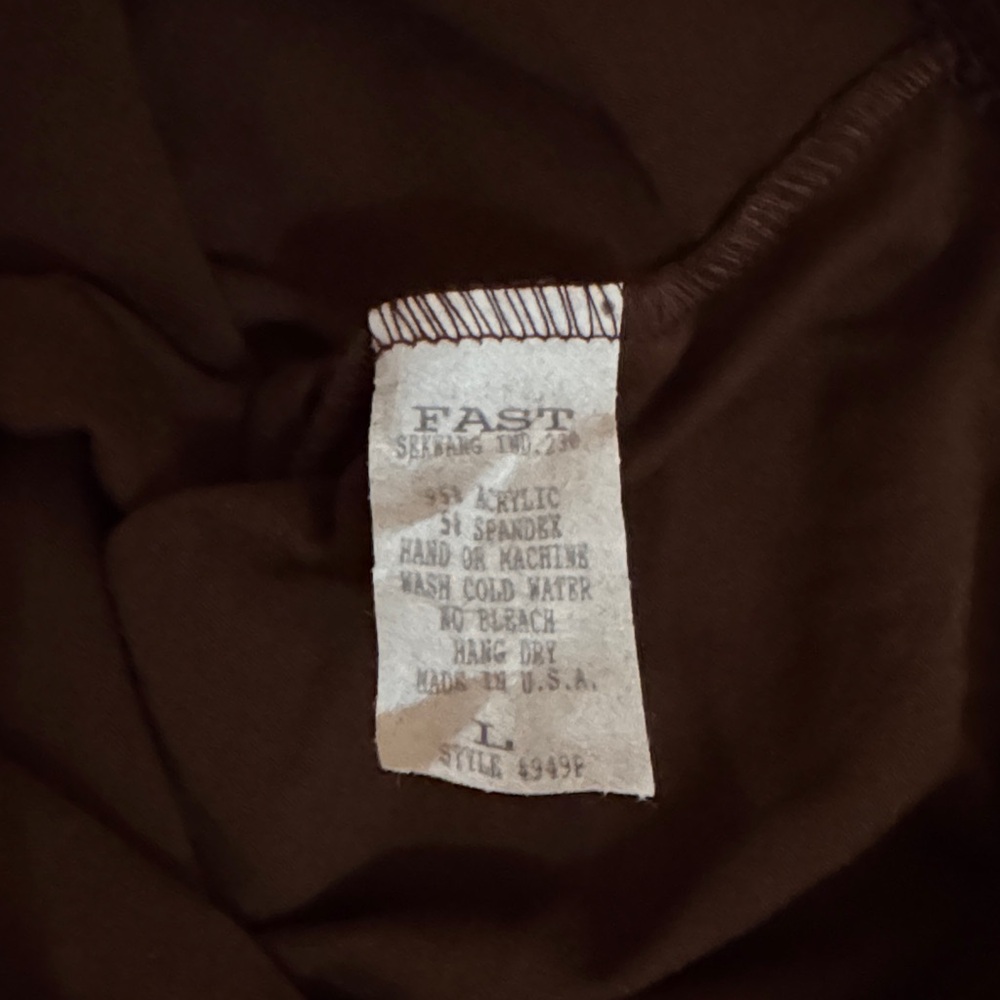 Women;s Dark Brown Leggings Foot Straps L - Picture 2 of 3
